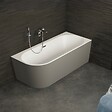 SPALINA - Baignoire Semi-îlot Murale D'angle Capri 180 Droite Grise 180 X81 X58 Cm, By Spalina - vignette