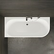 SPALINA - Baignoire Semi-îlot Murale D'angle Capri 160 Gauche Grise 160 X76 X58 Cm, By Spalina - vignette