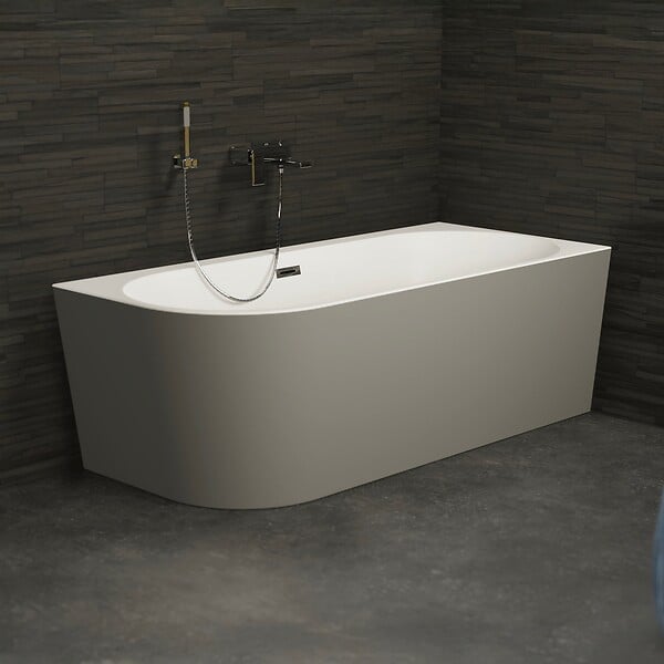 SPALINA - Baignoire Ilot Capri 160 droite grise 160 x76 x58 cm, by SPALINA - large