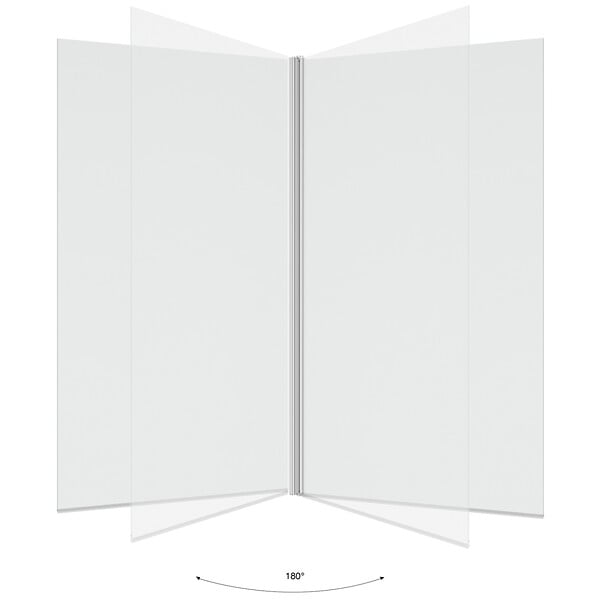 ID MARKET - Pare baignoire 1 volet 70x120 cm avec profilé en aluminium argenté - large
