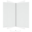 ID MARKET - Pare baignoire 1 volet 70x120 cm avec profilé en aluminium argenté - vignette