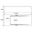 GODART - Lave-mains gain de place à suspendre 37 x 15 cm - robinet à gauche - Longine - vignette
