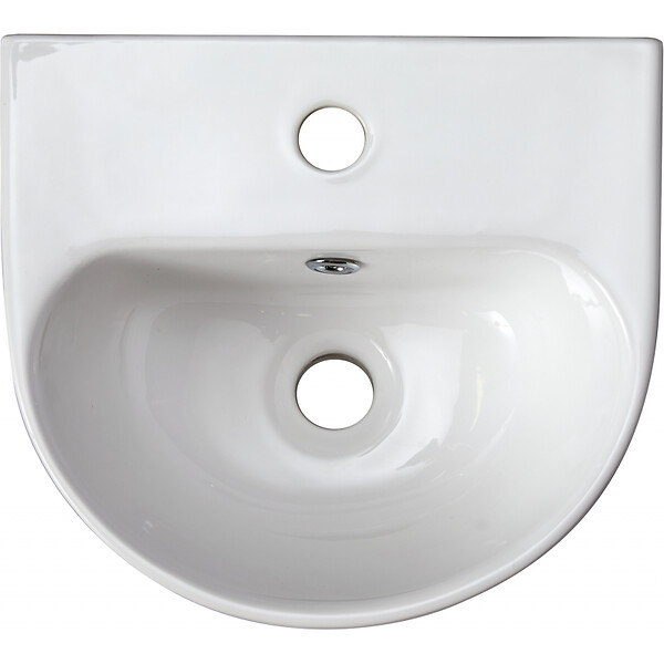 GODART - Lave mains en céramique à suspendre 35.5 cm avec trop plein - Lester - large
