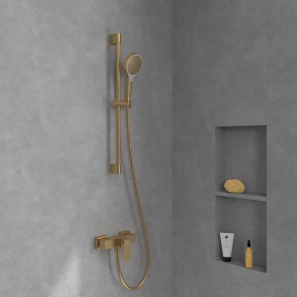 VILLEROY & BOCH - Villeroy & Boch Architectura Square Mitigeur Monocommande de douche  , Or brossé (TVS12500100076) - large