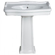 PLANETE BAIN - Lavabo colonne époque 80 cm rétro blanc - vignette