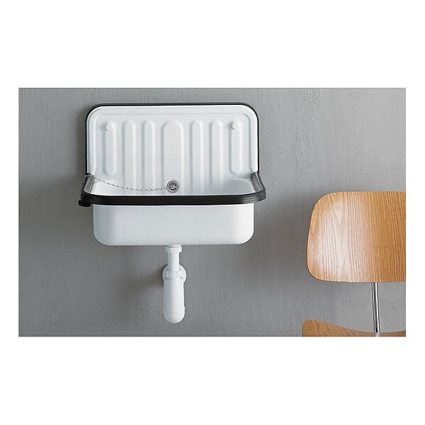 PLANETE BAIN - Bac à laver acier blanc 51 x 36 x 36.5 cm Alape - large