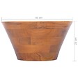 VIDAXL - vidaXL Lavabo de Salle d'Eau Vasque à Poser de Toilette Lave-mains de Salle de Bain Lavabo de Salle d'Eau Intérieur Φ40x20 cm Bois de Teck Massif - vignette