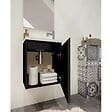 ALLIBERT - Pack lave mains avec miroir Porto Noir brillant - Marque allibert - vignette