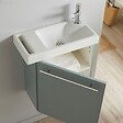 PLANETE BAIN - Pack lave-mains Vert avec porte serviette - Mitigeur à droite - L.48 X H. 52.5 cm - Houston 2 - vignette