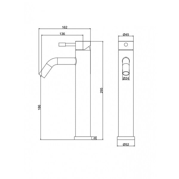PLANETE BAIN - Mitigeur lavabo haut inox brossé avec bonde H 29.5 cm - Kolibri - large