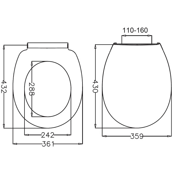 PLANETE BAIN - Abattant WC blanc de forme ovale en Polypropylène avec fermeture ralentie, réglable et déclipsable - NF - Océan - large