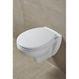 PLANETE BAIN - Abattant WC blanc de forme ovale en Polypropylène avec fermeture ralentie, réglable et déclipsable - NF - Océan - vignette