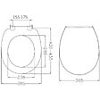 GODART - Abattant WC blanc de forme ovale en duroplast antibactérien avec fermeture ralentie, réglable et déclipsable - Melodi - vignette