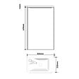 GODART - Meuble lave mains wc noir mat avec lave-mains design blanc - l.42.5 X H. 68.6 cm - sans robinetterie - Austin - vignette