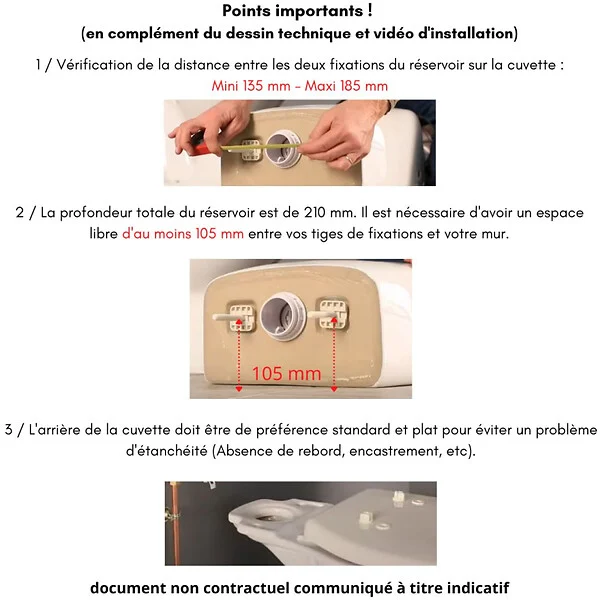 PLANETE BAIN - Réservoir universel en céramique pour wc - large