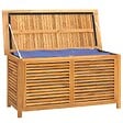 VIDAXL - vidaXL Boîte de rangement jardin et sac 114x50x58 cm bois massif teck - vignette