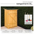 TECTAKE - Armoire de jardin adossée Taman 75 x 56 x 118 cm marron - vignette