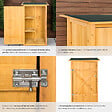 TECTAKE - Armoire de jardin adossée Taman 75 x 56 x 118 cm marron - vignette