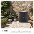 TECTAKE - Armoire de jardin en rotin Monza, structure en aluminium, 4 compartiments noir - vignette