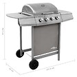 VIDAXL - vidaXL Barbecue gril à gaz avec 4 brûleurs argenté - vignette