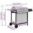 VIDAXL - vidaXL Barbecue au gaz avec 6 zones de cuisson Inox Argenté - vignette