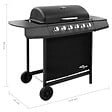 VIDAXL - vidaXL Barbecue gril à gaz avec 6 brûleurs Noir - vignette