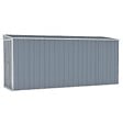 VIDAXL - vidaXL Abri de jardin mural Gris 118x382x178 cm Acier galvanisé - vignette
