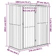 VIDAXL - vidaXL Abri de jardin Gris 180,5x97x209,5 cm Acier galvanisé - vignette