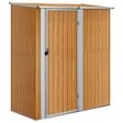 VIDAXL - vidaXL Abri de jardin 180,5x97x209,5 cm acier galvanisé aspect bois - vignette