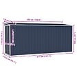VIDAXL - vidaXL Abri de jardin mural Anthracite 118x382x178 cm Acier - vignette