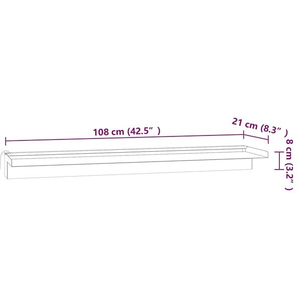 VIDAXL - vidaXL Déversoir pour cascade avec LED RVB Inox 108 cm - large