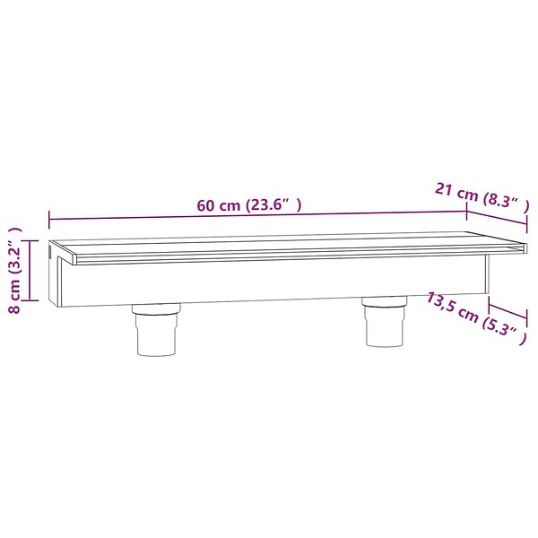 VIDAXL - vidaXL Déversoir pour cascade avec LED RVB Acrylique 60 cm - large