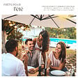 TECTAKE - Parasol DARIA 300 cm avec pied déporté et housse de protection beige - vignette