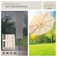 TECTAKE - Parasol DARIA 300 cm avec pied déporté et housse de protection beige - vignette