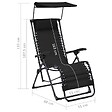 VIDAXL - vidaXL Chaises pliables de terrasse lot de 2 Textilène Noir - vignette