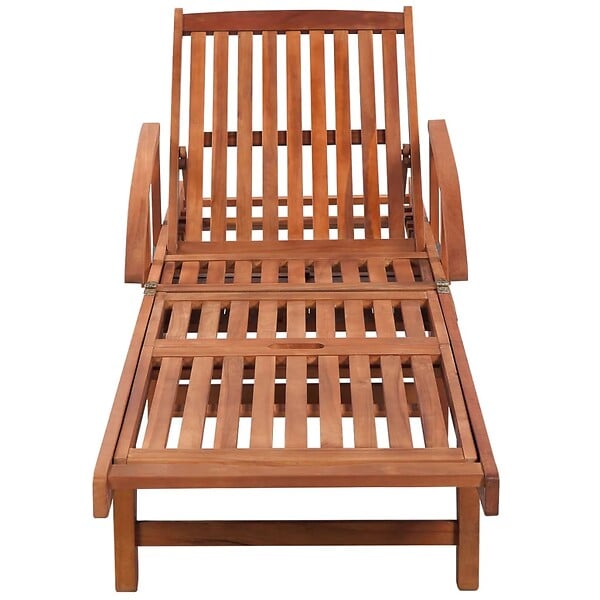 VIDAXL - vidaXL Chaises longues lot de 2 avec table Bois d'acacia solide - large