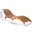 VIDAXL - vidaXL Chaises longues lot de 2 avec coussins Bois d'acacia solide - vignette