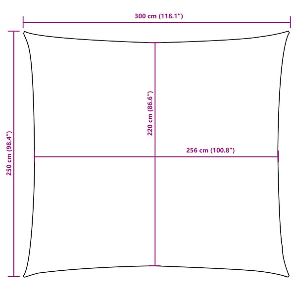 VIDAXL - vidaXL Voile de parasol tissu oxford rectangulaire 2,5x3 m anthracite - large