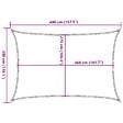 VIDAXL - vidaXL Voile d'ombrage 160 g/m² Crème 3x4 m PEHD - vignette