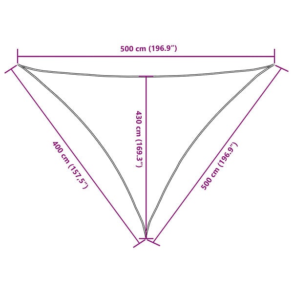 VIDAXL - vidaXL Voile de parasol tissu oxford triangulaire 4x5x5 m blanc - large