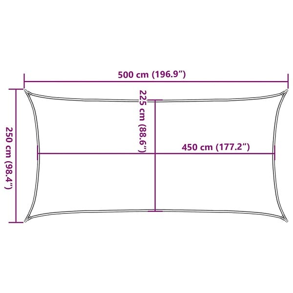 VIDAXL - vidaXL Voile d'ombrage 160 g/m² Beige 2,5x5 m PEHD - large