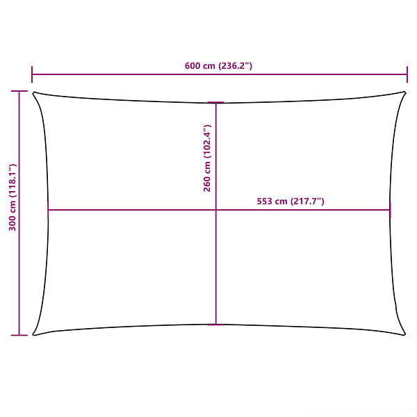 VIDAXL - vidaXL Voile de parasol tissu oxford rectangulaire 3x6 m blanc - large