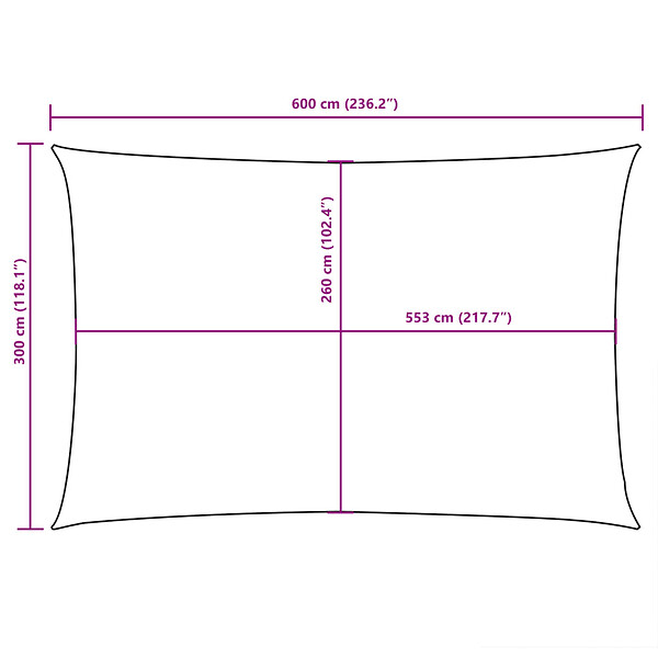 VIDAXL - vidaXL Voile de parasol tissu oxford rectangulaire 3x6 m beige - large