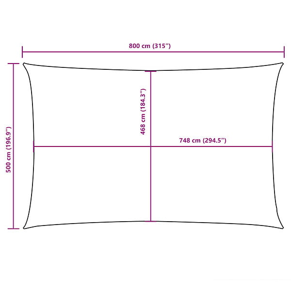 VIDAXL - vidaXL Voile de parasol tissu oxford rectangulaire 5x8 m crème - large