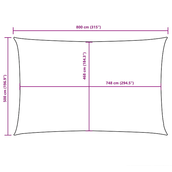 VIDAXL - vidaXL Voile de parasol tissu oxford rectangulaire 5x8 m taupe - large