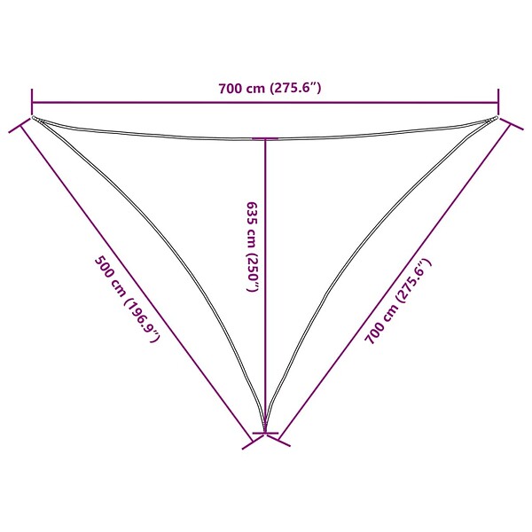 VIDAXL - vidaXL Voile de parasol tissu oxford triangulaire 5x7x7 m crème - large