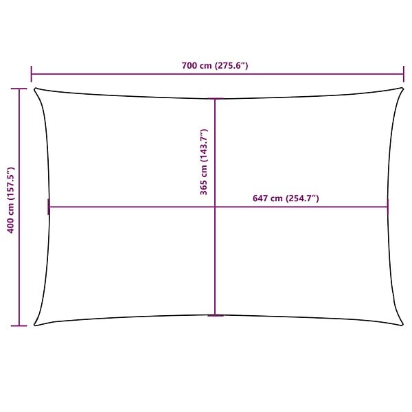VIDAXL - vidaXL Voile de parasol tissu oxford rectangulaire 4x7 m anthracite - large