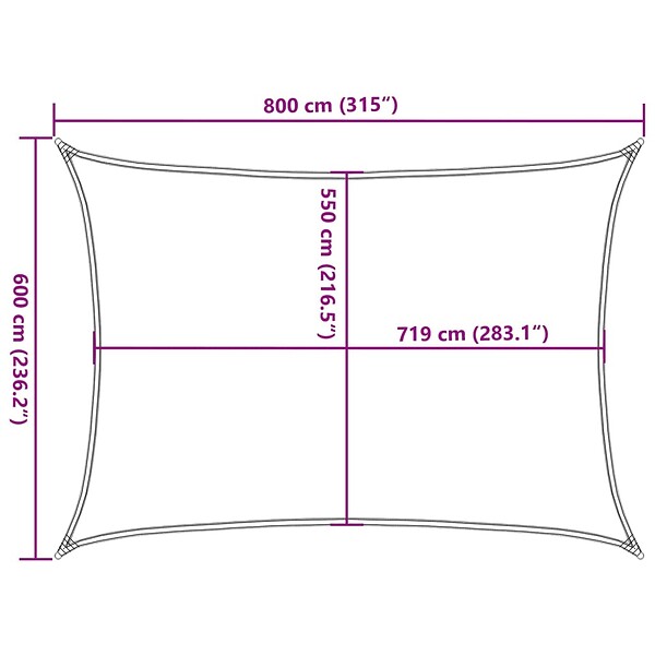 VIDAXL - vidaXL Voile d'ombrage 160 g/m² Anthracite 6x8 m PEHD - large