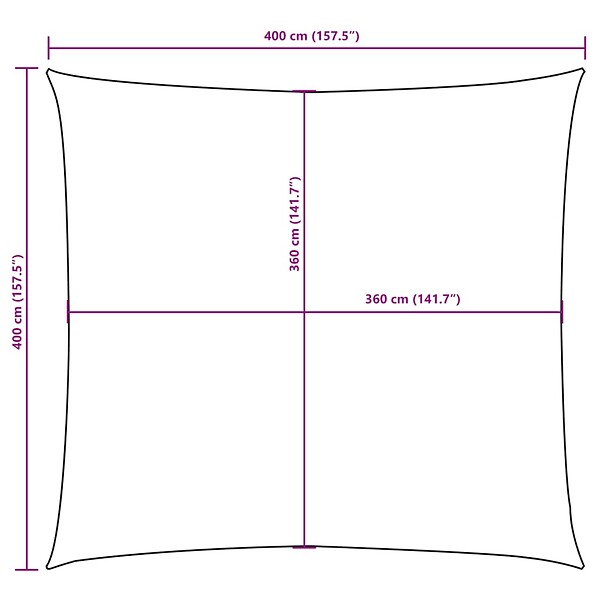 VIDAXL - vidaXL Voile de parasol tissu oxford carré 4x4 m taupe - large