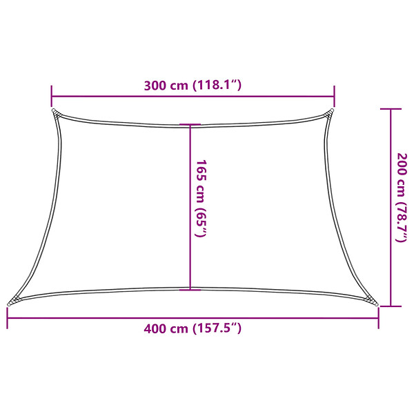 VIDAXL - vidaXL Voile d'ombrage 160 g/m² Blanc 3/4x2 m PEHD - large